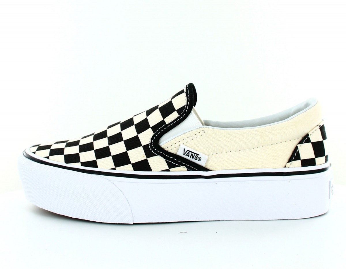 Vans Classic Slip On Checkboard platform Beige