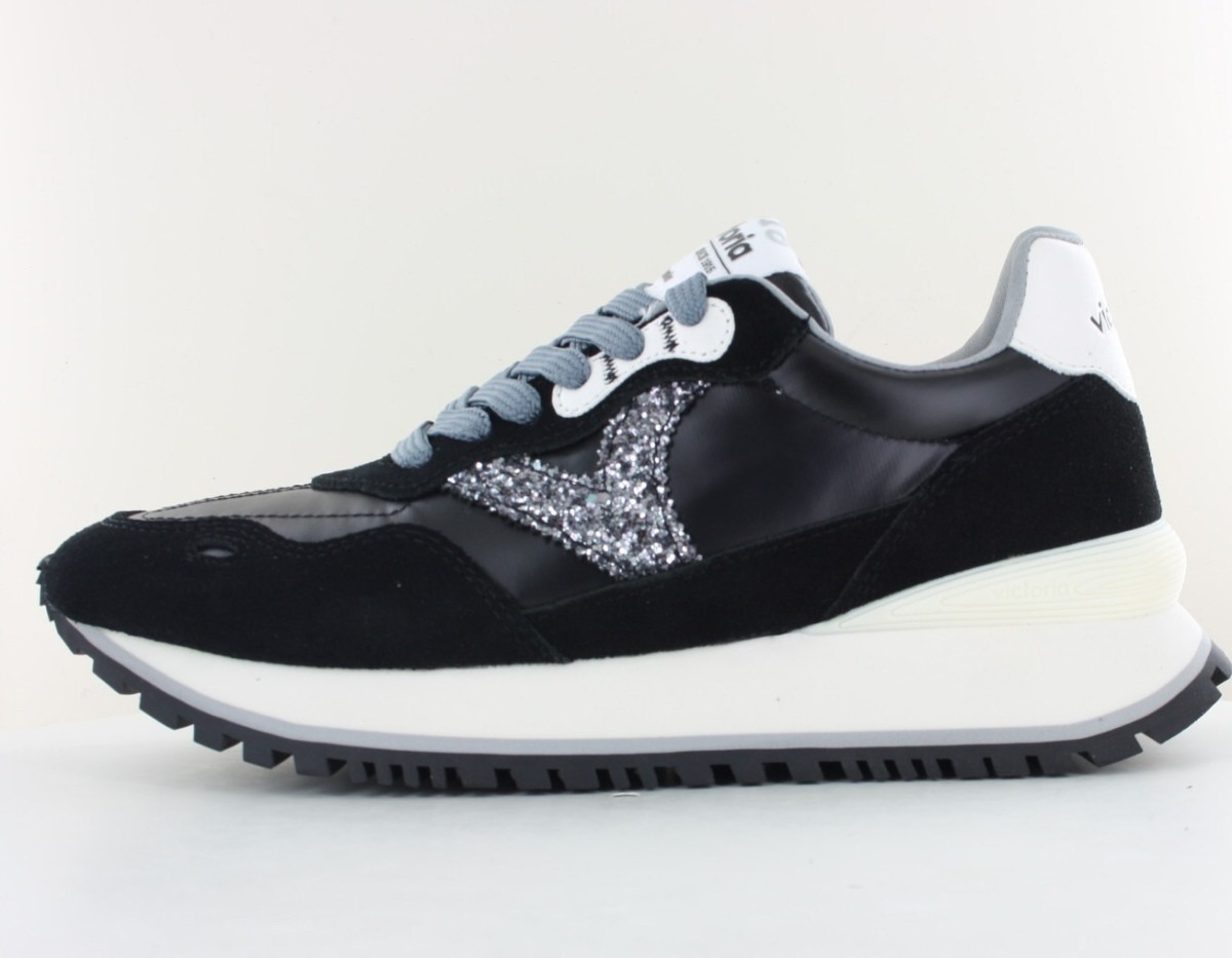 Victoria Viento noir gris brillant
