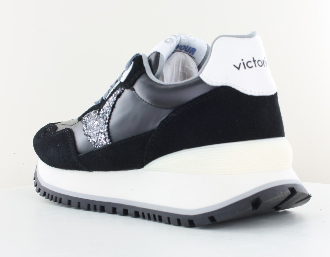 Victoria Viento noir gris brillant