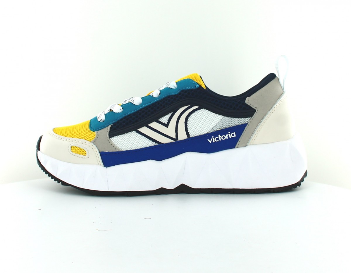 Victoria basket sneaker 1148 blanc jaune bleu