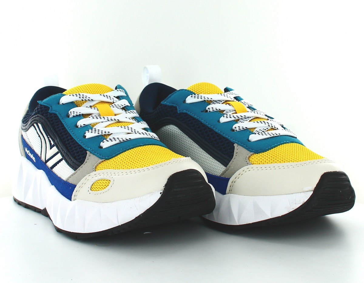 Victoria basket sneaker 1148 blanc jaune bleu