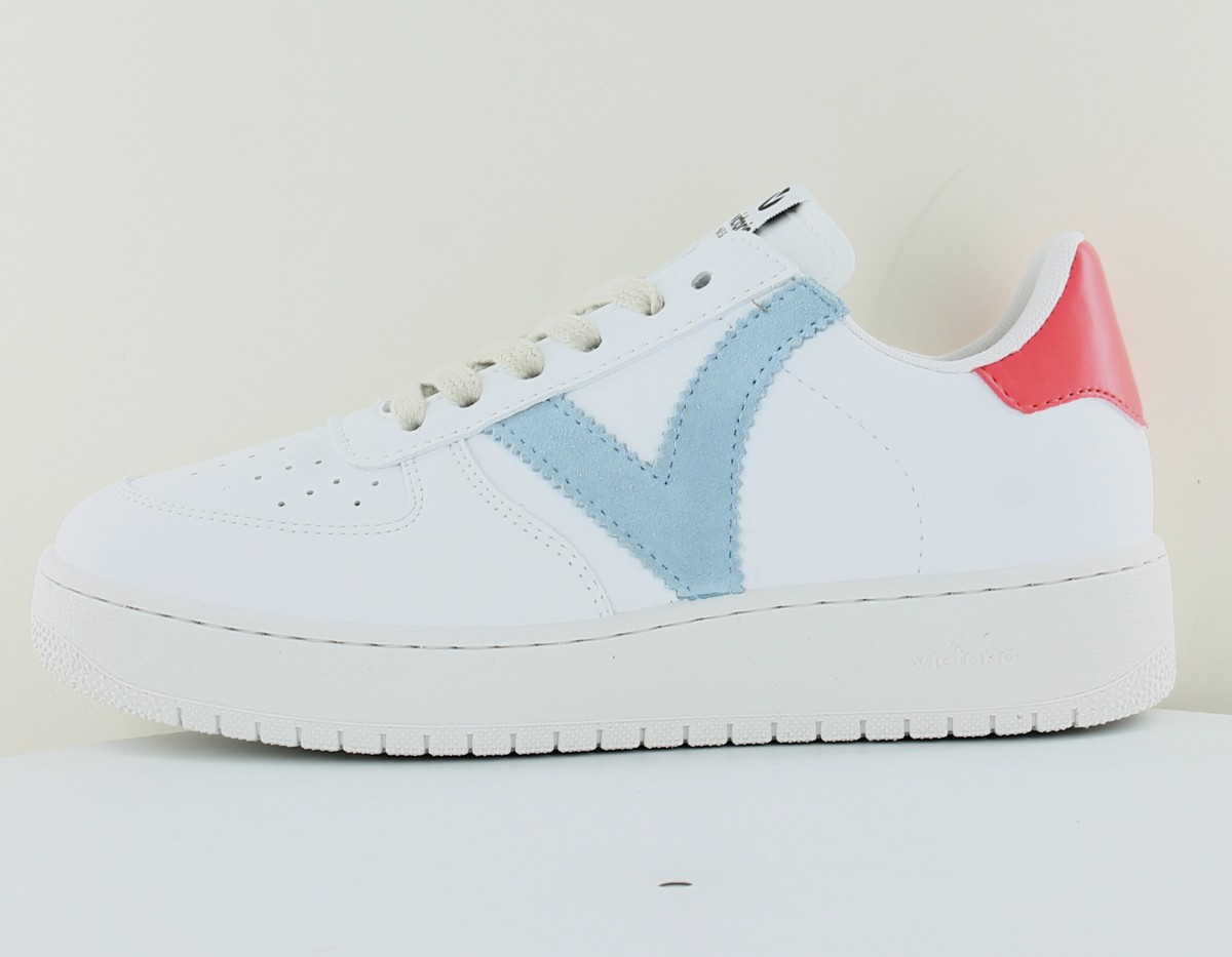 Victoria basket victoria v 2 blanc bleu ciel corail