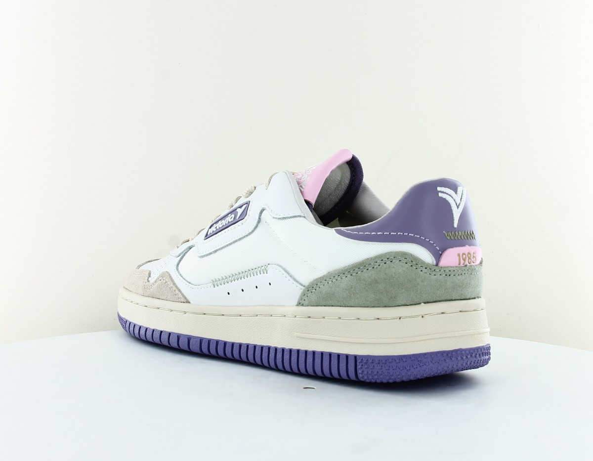 Victoria C80 zero classic retro sneaker blanc mauve rose