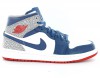 Jordan Air jordan 1 mid true blue BLANC/BLEU