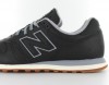 New Balance 373 Cuir Noir-Gomme