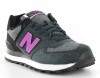 Newbalance 574 femme premium GRIS/NOIR/ROSE