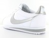 Nike cortez cuir femme blanc/argent