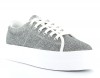 Noname Plato Sneaker Strass GRIS/BLANC