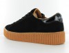 Noname Picadilly Sneakers Suede Noir/Gomme
