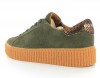 Noname Picadilly Sneakers Suede vert kaki