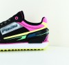 Puma Mile rider gataway noir argent rose vert jaune