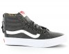 Vans Sk8-Hi slim zip cuir NOIR/BLANC