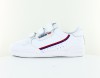 Adidas Continental 80 scratch blanc bleu rouge brillant