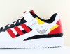 Adidas Forum low blanc rouge noir jaune