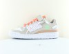 Adidas Forum low femme beige blanc rose vert orange