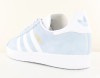 Adidas Gazelle bleu ciel blanc or
