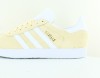 Adidas Gazelle jaune pastel blanc