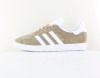 Adidas Gazelle taupe blanc