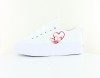 Adidas Nizza plateform summer blanc rouge coeur