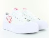 Adidas Nizza plateform summer blanc rouge coeur