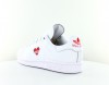 Adidas Stan smith coeur blanc rouge