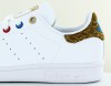 Adidas Stan smith femme blanc couture ocre or bleu