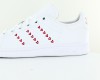 Adidas Stan Smith J valentines day blanc rouge coeur