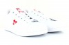 Adidas Stan smith J blanc rouge coeur