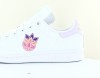 Adidas Stan smith triple trefle blanc violet