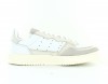 Adidas Super court blanc gris beige or