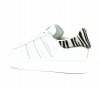 Adidas Superstar bold blanc cassé zebre
