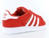 Adidas superstar suede femme ROUGE/BLANC