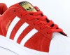 Adidas superstar suede femme ROUGE/BLANC