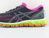 Asics Gel Quantum 360 1 gris foncé rose jaune fluo