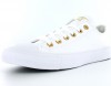 Converse Allstar Basse Cuir Blanc/Or