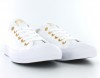 Converse Allstar Basse Cuir Blanc/Or