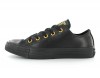 Converse Allstar Basse Cuir Noir/Or