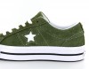 Converse One star premium suede vert kaki blanc