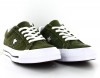 Converse One star premium suede vert kaki blanc