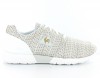 Lecoqsportif dynacomf jacquard BLANC/GRIS/OR