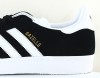 Adidas Gazelle noir blanc or