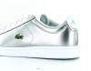 Lacoste Carnaby evo 318 metallisé Gris Argent-Blanc