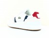 Lacoste Tclip blanc beige bleu rouge