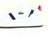 Lacoste Tclip blanc beige bleu rouge
