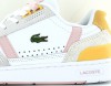 Lacoste Tclip blanc beige rose jaune