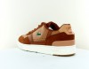 Lacoste Tclip leather marron beige