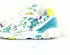 Lecoqsportif Lcs r850 flowers blanc turquoise jaune print