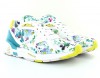 Lecoqsportif Lcs r850 flowers blanc turquoise jaune print