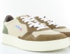 Autry Medalist tricolor en daim beige marron vert
