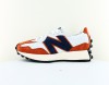 New Balance 327 blanc camel bleu marine